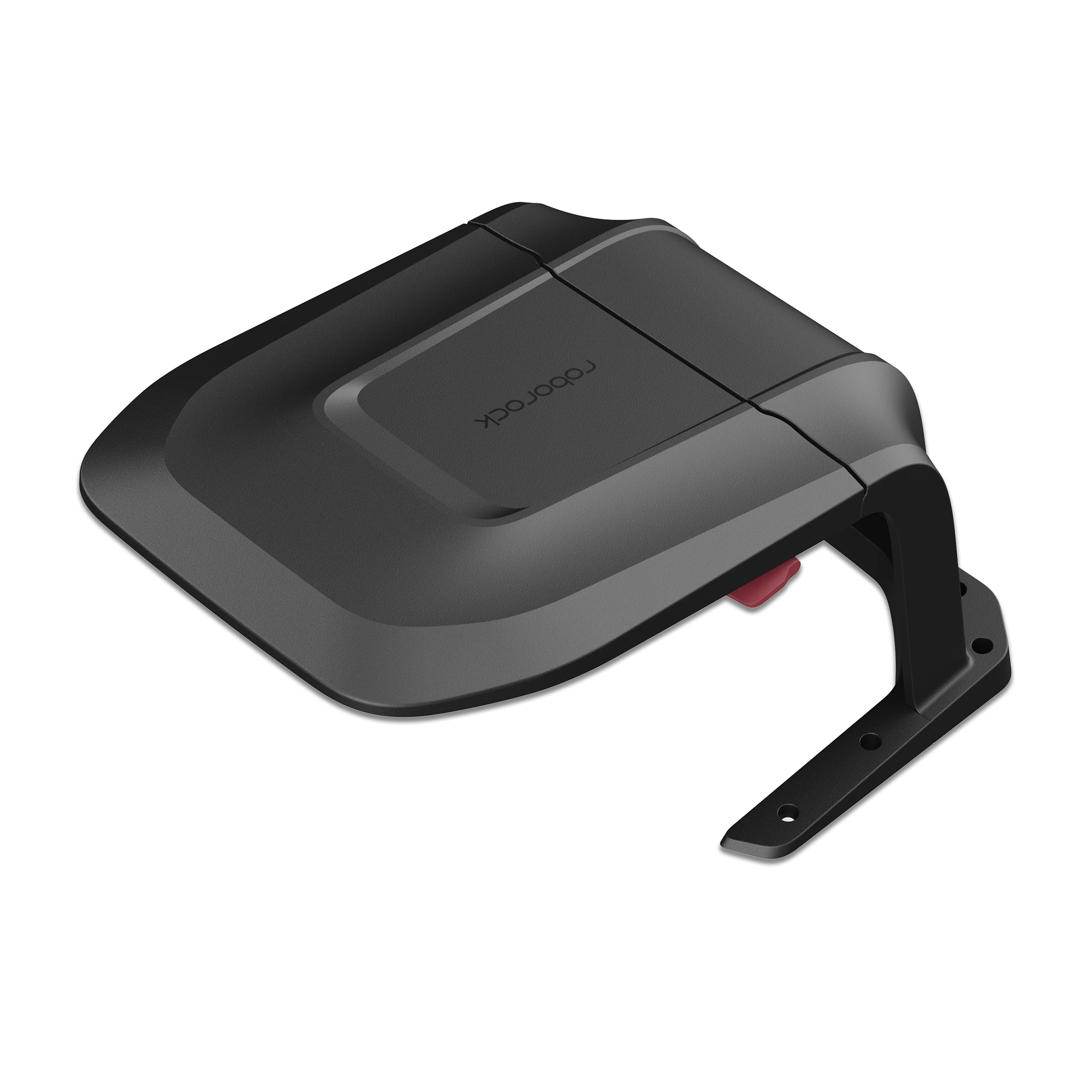 Roborock dark grey garage cover for a compatible robotic lawn mower charging station