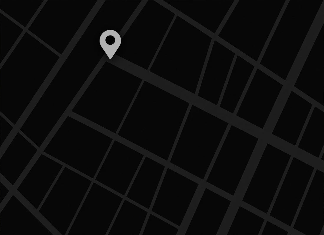 Map graphic showing support for a third-party tracker to locate a RockMow robot mower.