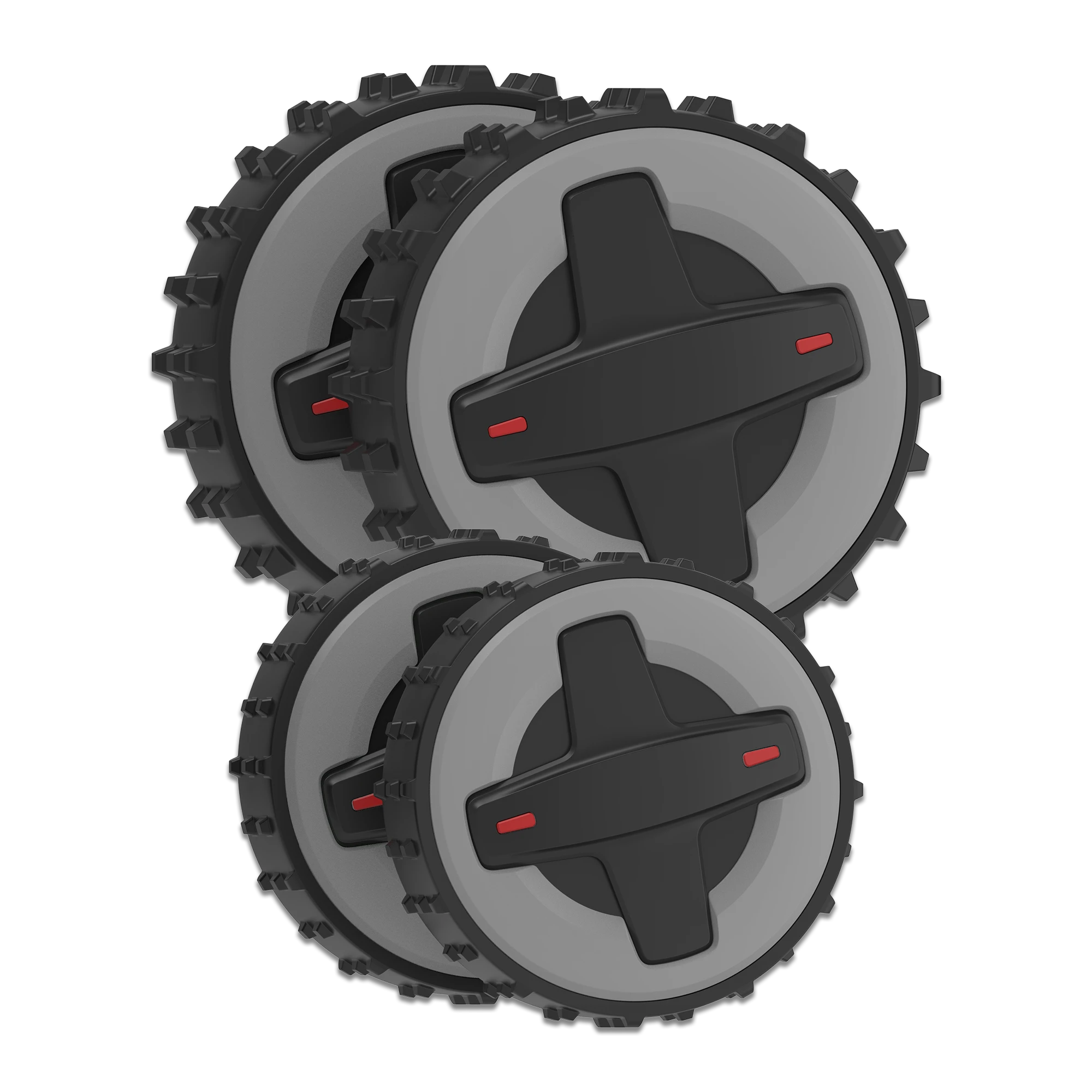 Set of four Roborock 4WD rough terrain wheels for compatible robotic lawn mowers